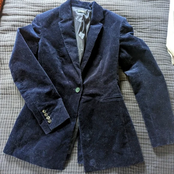 THEORY Corduroy Power 2 Jacket Navy Blazer - Picture 1 of 3
